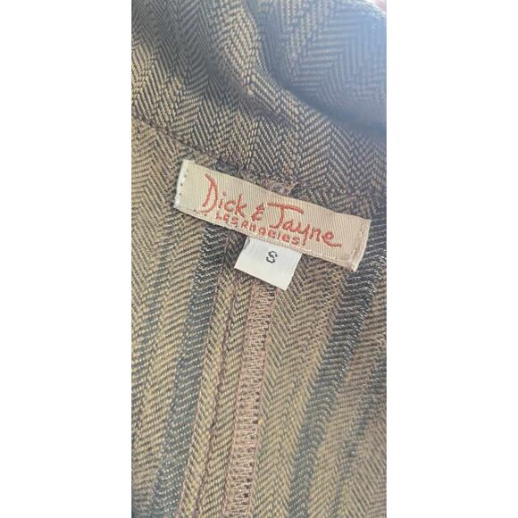 Dick & Jayne Los Angeles Vintage Zipper Flare Brown Skirt Suit - Size Small - Picture 5 of 5